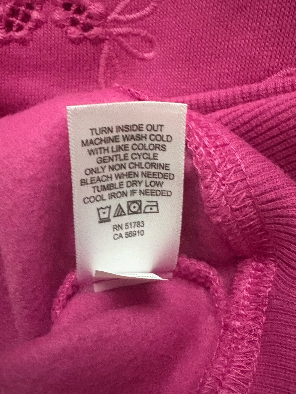 Maurices Fuchsia Crewneck Sweatshirt with Embroidered Floral Detail - Picture 5 of 8
